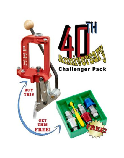 Lee Challenger III Single Stage Press 40th Anniversary Pack with Breech Carb 3-Die Set .45 ACP Lee Challenger III Single Stage Press 40th Anniversary Pack with Breech Carb 3-Die Set .45 ACP
