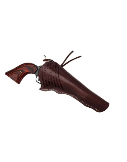 Heritage Manufacturing RR22B6LHOL Rough Rider 6RD .22 LR 6.5" Black Oxide/Cocobolo Grips W/ Leather Holster Heritage Manufacturing RR22B6LHOL Rough Rider 6RD .22 LR 6.5" Black Oxide/Cocobolo Grips W/ Leather Holster