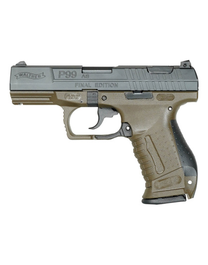 Walther 2874172CS P99 Final Edition Collector Set 9mm 4" 15+1 Black/OD Green W/ Holster and Knife Walther 2874172CS P99 Final Edition Collector Set 9mm 4" 15+1 Black/OD Green W/ Holster and Knife