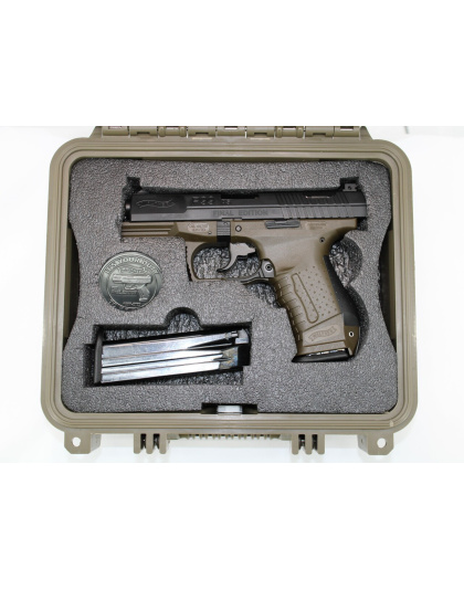 Walther 2874172CS P99 Final Edition Collector Set 9mm 4" 15+1 Black/OD Green W/ Holster and Knife Walther 2874172CS P99 Final Edition Collector Set 9mm 4" 15+1 Black/OD Green W/ Holster and Knife