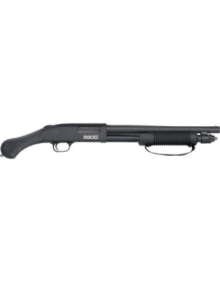 Mossberg 590s Shockwave Shotgun 12 ga 3&quot; Chamber 8,5,4rd Magazine 14.375&quot; Barrel Black Strapped Forend