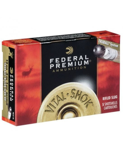 Federal Premium Vital-Shok TruBall 3&quot; 12 Gauge 1 oz Shotshell, 5/box - PB131RS