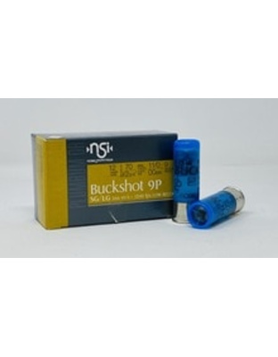 Nobel Sport Italia 12 Gauge Ammunition Low Recoil ANSLR1200BK 2-3/4&quot; 00 Buckshot 9 Pellet 1200fps 10 Rounds