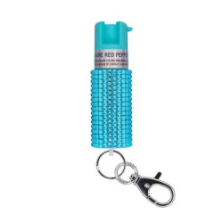 Sabre Jeweled Pepper Spray with Key Ring Teal